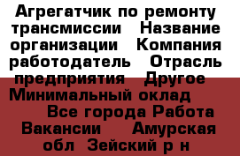 Агрегатчик по ремонту трансмиссии › Название организации ­ Компания-работодатель › Отрасль предприятия ­ Другое › Минимальный оклад ­ 50 000 - Все города Работа » Вакансии   . Амурская обл.,Зейский р-н